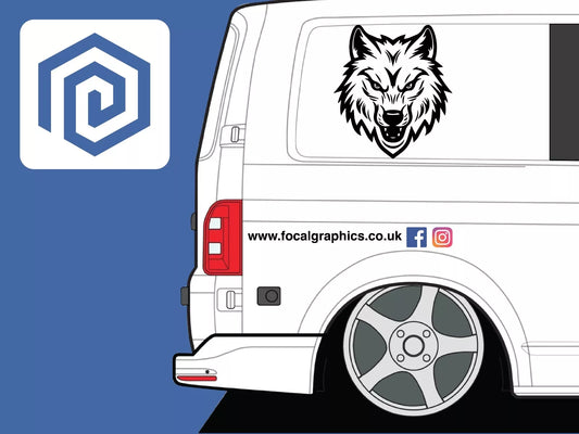 Wolf Head Vinyl Decals For Campervan Motorhome Caravan Sticker Graphic