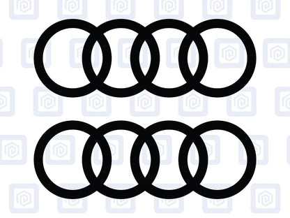 3 Lines Side Skirt Decals Fits A3 A4 A5 A6 TT Vinyl Sticker Pair (set of 2)