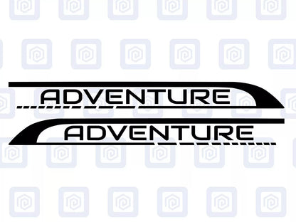 2x Adventure Side Graphics Vinyl Decal For Camper Van Caravan Motorhome Sticker
