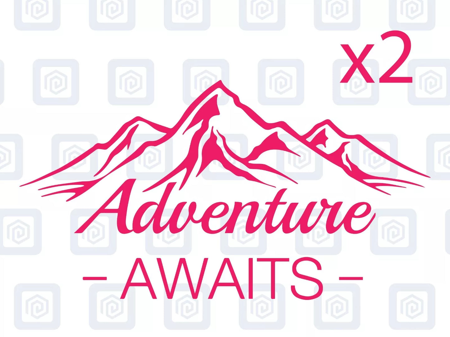 2x Adventure Awaits Vinyl Decals For Camper Motorhome Caravan Sticker Graphic