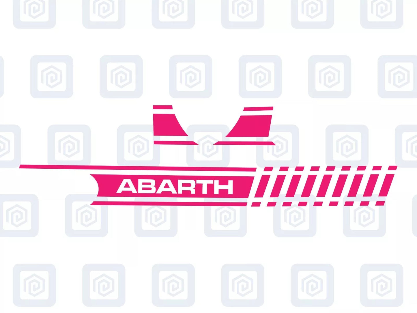 Fiat 500 Abarth Dashboard Decal To Match Side Stripes Customised Colour Sticker