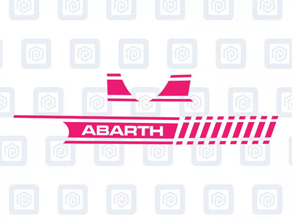 Fiat 500 Abarth Dashboard Decal To Match Side Stripes Customised Colour Sticker