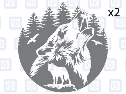 Howling Wolf Vinyl Decal For Camper Van Caravan Motorhome Graphic Campervan