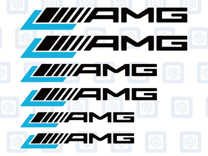 AMG Brake Caliper Decals sticker logos (set of 6)