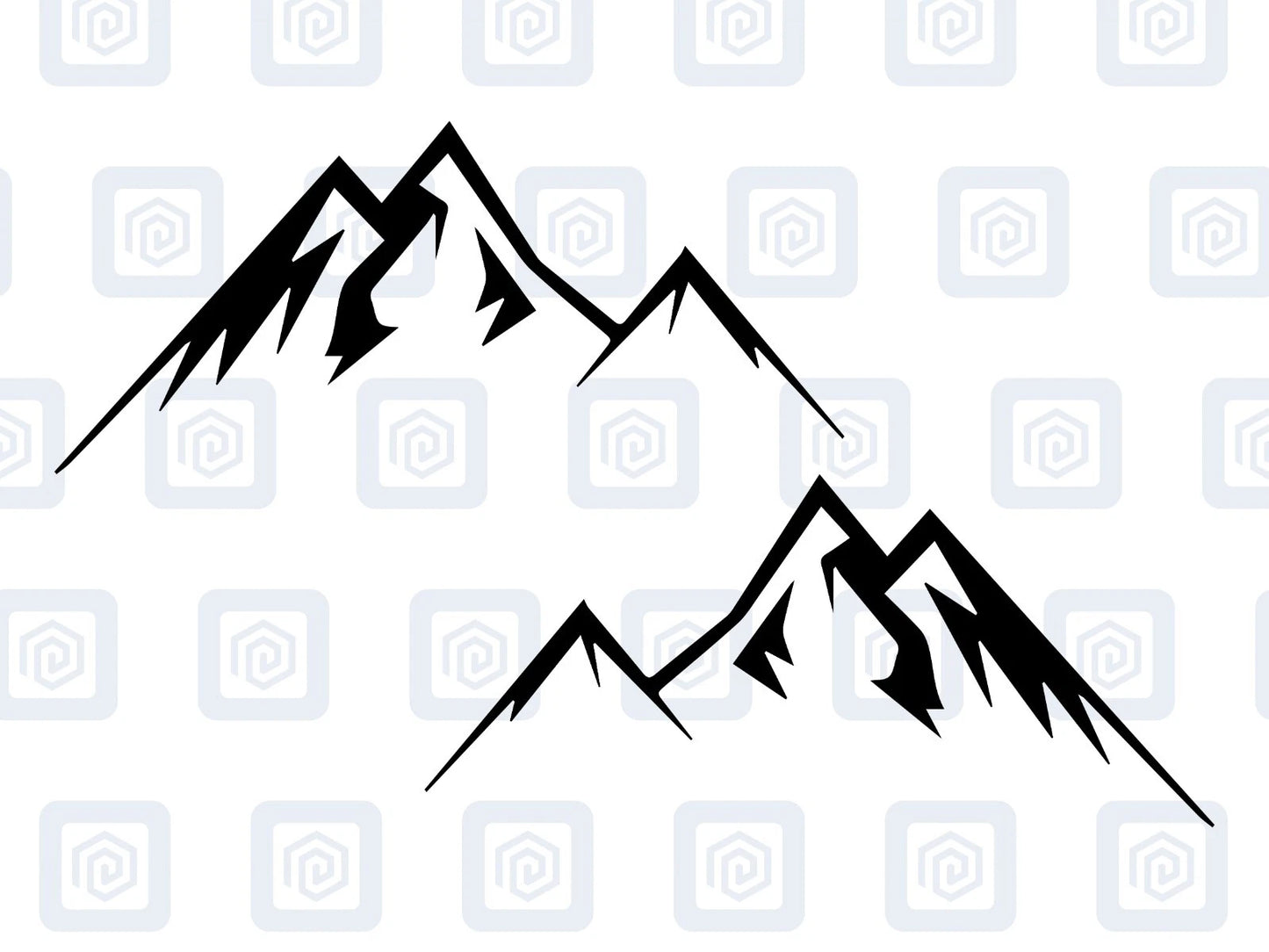 LARGE Mountain Vinyl Decals For Camper Van Caravan Sticker Graphic Pair x2
