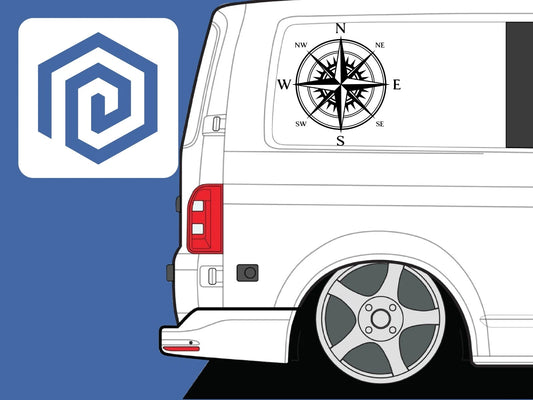 Compass Vinyl Decal For Camper Van Caravan Motorhome Sticker Graphic Campervan