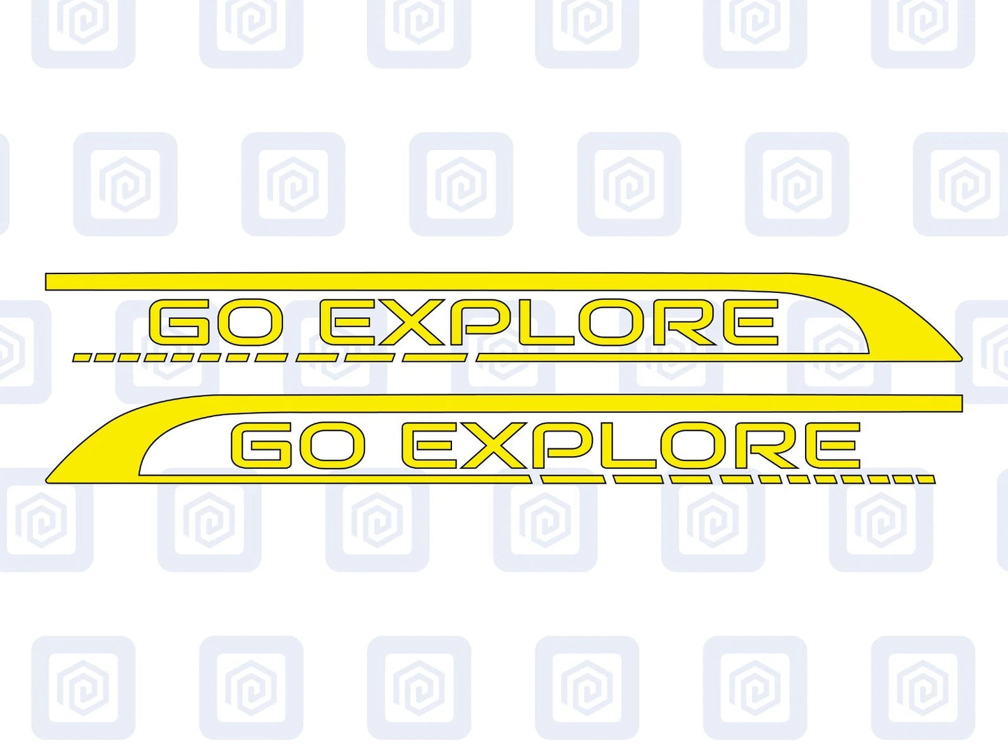 Go Explore Side Graphics Vinyl Decal For Camper Van Caravan Motorhome Sticker