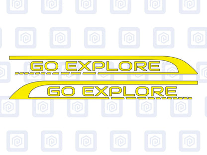 Go Explore Side Graphics Vinyl Decal For Camper Van Caravan Motorhome Sticker