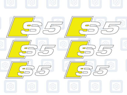 Audi S5 Brake Caliper Decals 2 Colour Fits A5 S5 RS5 5 High Temp Sticker Logos
