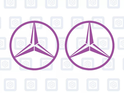 Mercedes Benz Style Vinyl Decal Sticker Logo x 2 AMG A B C E S CLASS