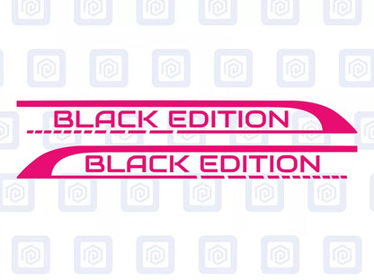 Black Edition Side Graphics Vinyl Decal For Camper Van Caravan Motorhome Sticker