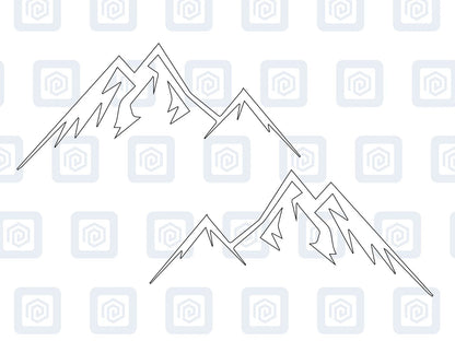 SMALL Mountain Vinyl Decals For Camper Van Caravan Sticker Graphic Pair x2