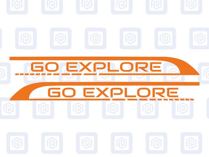 Go Explore Side Graphics Vinyl Decal For Camper Van Caravan Motorhome Sticker