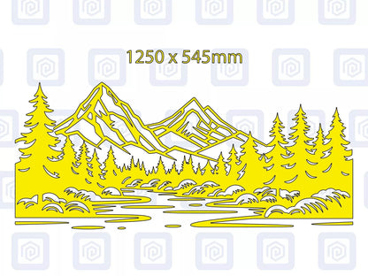 XL Mountain River Scenic Vinyl Decals For Camper Van Caravan Sticker Graphic