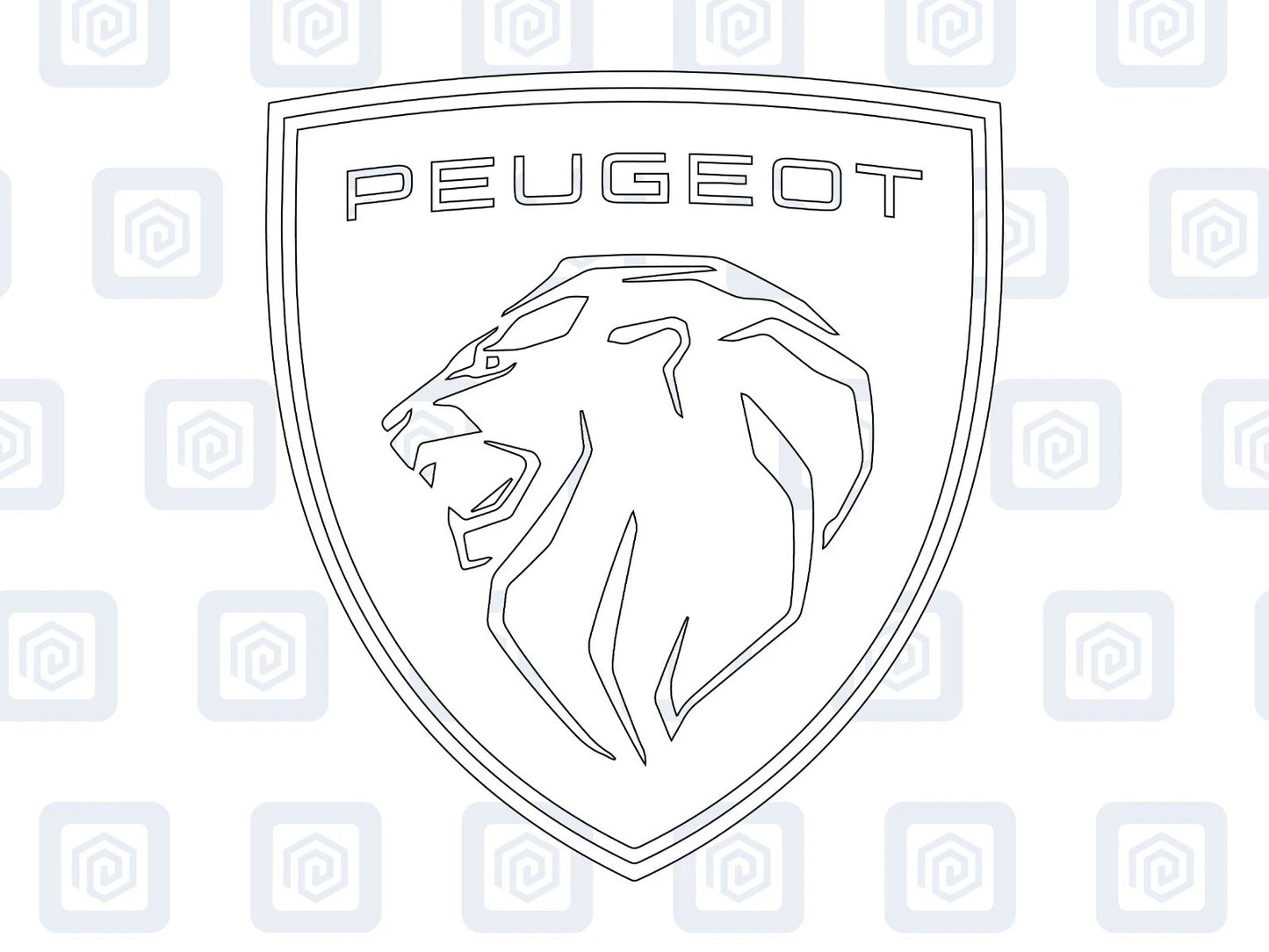 Peugeot New Crest Badge Decal Sticker Vinyl Pair x 2 108 207 307 208 308 GTI GT