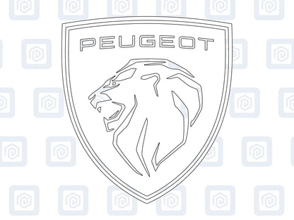 Peugeot New Crest Badge Decal Sticker Vinyl Pair x 2 108 207 307 208 308 GTI GT
