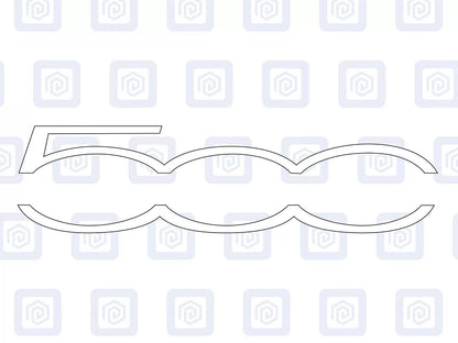Fiat 500 Boot Handle Decal Sticker Inlay Abarth Graphic Sport Pop S Moulding