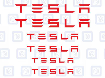 Tesla Brake Caliper Decals Sticker Logos (set of 6) Model 3 S X Y