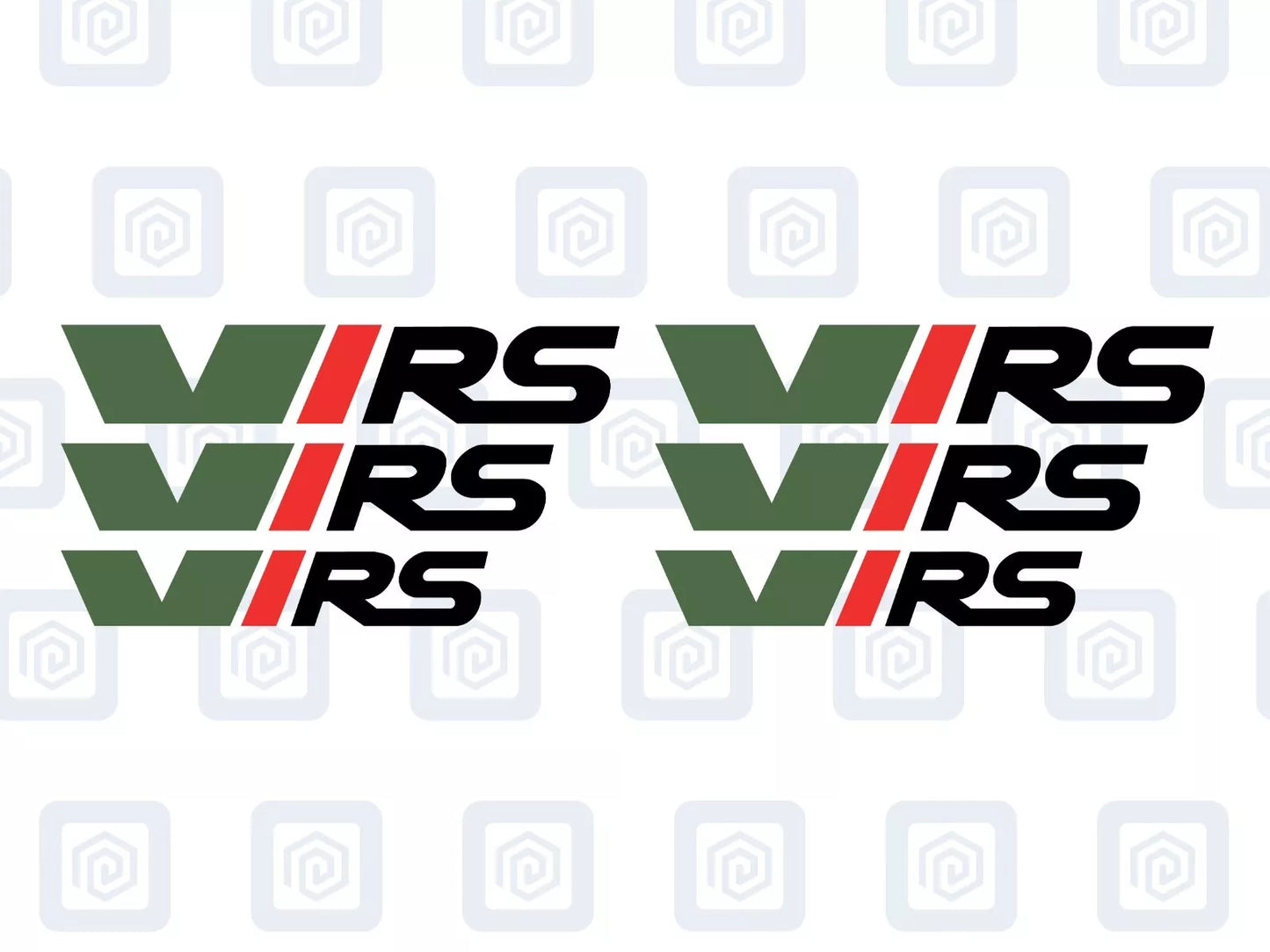 VRS Style Logo Caliper Vinyl Decal Stickers Fits Octavia Fabia Rapid Supurb x 6