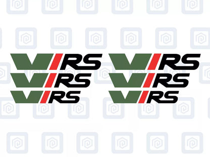 VRS Style Logo Caliper Vinyl Decal Stickers Fits Octavia Fabia Rapid Supurb x 6