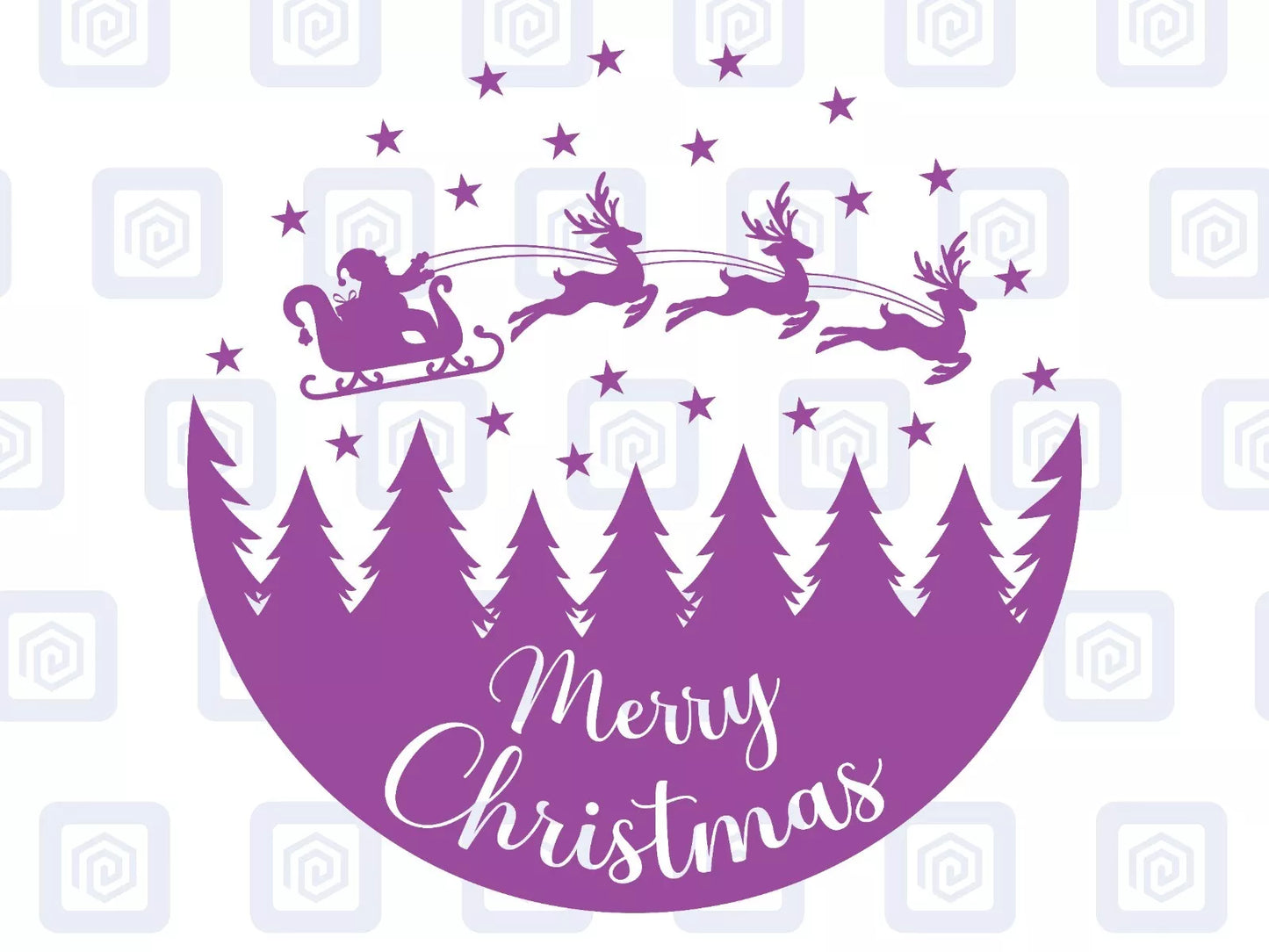 Merry Christmas Round Scenic Sticker Special Wall Art Vinyl Wall Sticker Decal