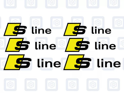 Audi S Line Brake Caliper Decal Fits A1 A3 A4 A5 A6 A7 sticker logo (set of 6)