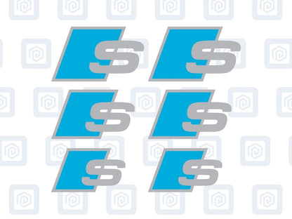S Brake Caliper Decals Fits A1 A3 A4 A5 A6 A7 sticker logos (set of 6)