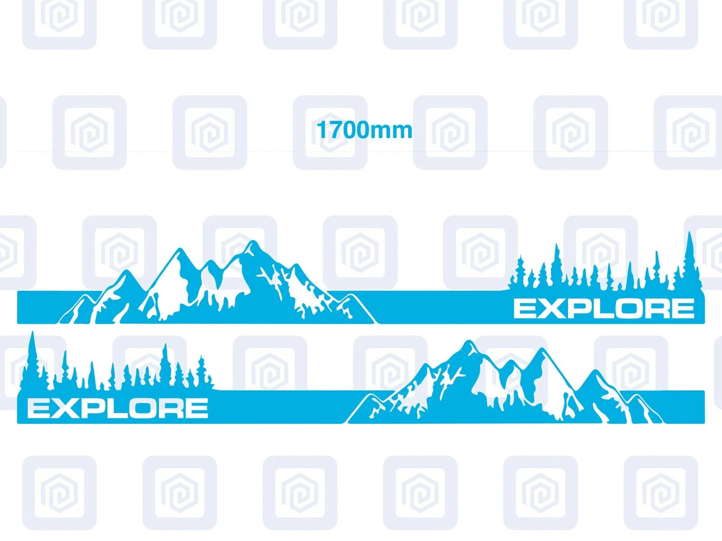 2.2m Explore Full Side Vinyl Decals For Campervan Motorhome Caravan Graphic Sill