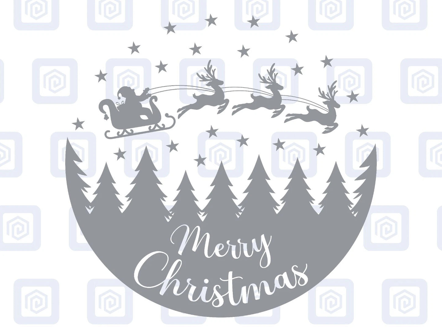 Merry Christmas Round Scenic Sticker Special Wall Art Vinyl Wall Sticker Decal