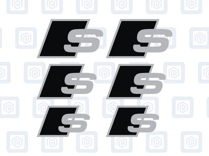 S Brake Caliper Decals Fits A1 A3 A4 A5 A6 A7 sticker logos (set of 6)