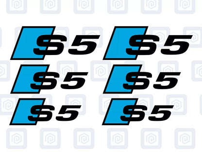 S5 Brake Caliper Decals 2 Colour Fits A5 S5 RS5 5 High Temp Sticker Logos