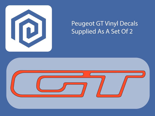 Peugeot GT 207 208 307 308 Sport Vinyl Decal Graphics Pair x 2