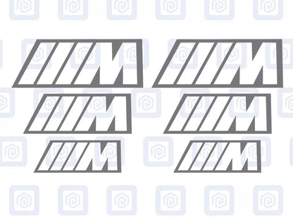 BMW M Sport Hollow Brake Caliper Decals Fits BMW sticker logos (set of 6)