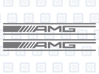 Mercedes A45 Spoiler Style Vinyl Decal Sticker Logo x 2 AMG A B C E S CLASSOpens