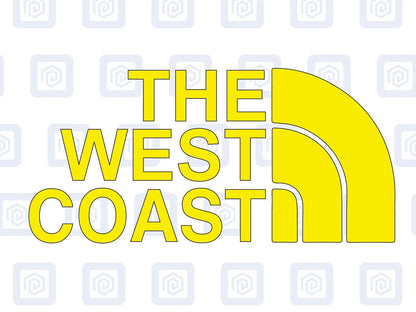 The West Coast Camping Surf Sea Sticker Decal Graphic Camper Van Skate Beach