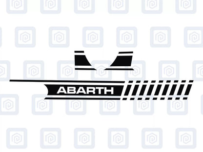 Fiat 500 Abarth Dashboard Decal To Match Side Stripes Customised Colour Sticker