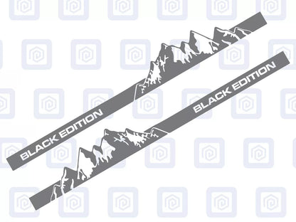 Black Edition Full Side Vinyl Decals For Campervan Motorhome Sticker GraphicOpens