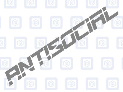 Antisocial Sticker JDM DUB Euro Stance VAG Window Vinyl Decal Graphic