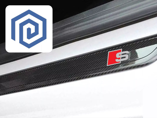 Audi S S Line Logo Premium Door Sill Decals Stickers A3 A4 A5 S3 S4 S5 RS3 RS4