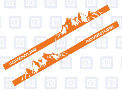 2.2m Adventure Full Side Vinyl Decals For Campervan Motorhome Caravan Graphic