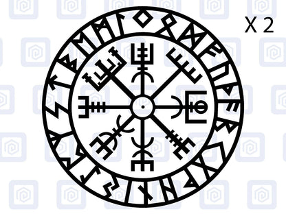 Viking Rune Compass Vinyl Decal For Camper Van Caravan Motorhome Campervan