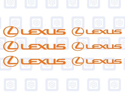Lexus Brake Caliper Decals Sticker Logos (set of 6) RZ RC ES LS GS IS RX NX GX