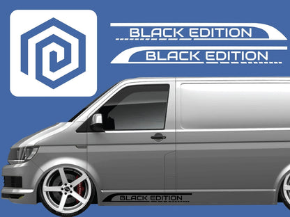 Black Edition Side Graphics Vinyl Decal For Camper Van Caravan Motorhome Sticker