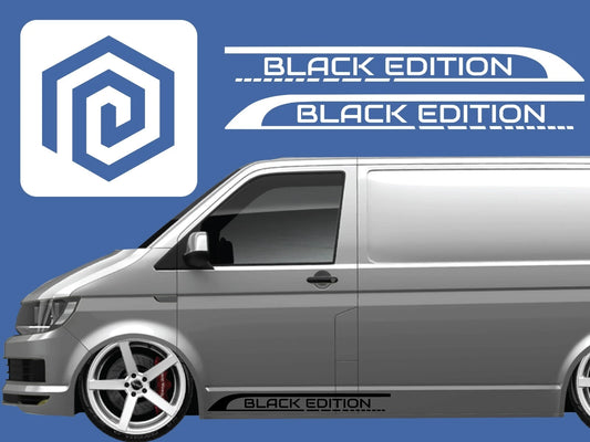 Black Edition Side Graphics Vinyl Decal For Camper Van Caravan Motorhome Sticker