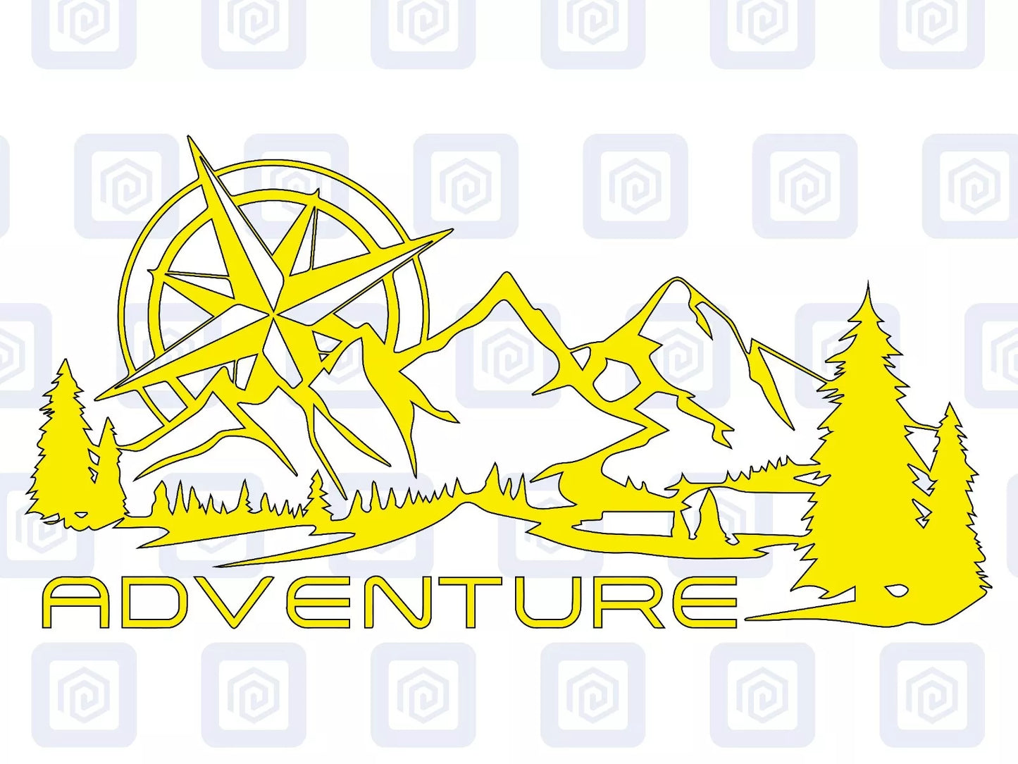 Adventure Mountain Wood Vinyl Decals For Camper Van Caravan Sticker Graphic