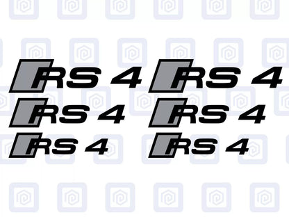 RS4 Brake Caliper Decals 2 Colour Fits RS3 RS4 RS5 RS6 RS7 RSQ5 sticker logos