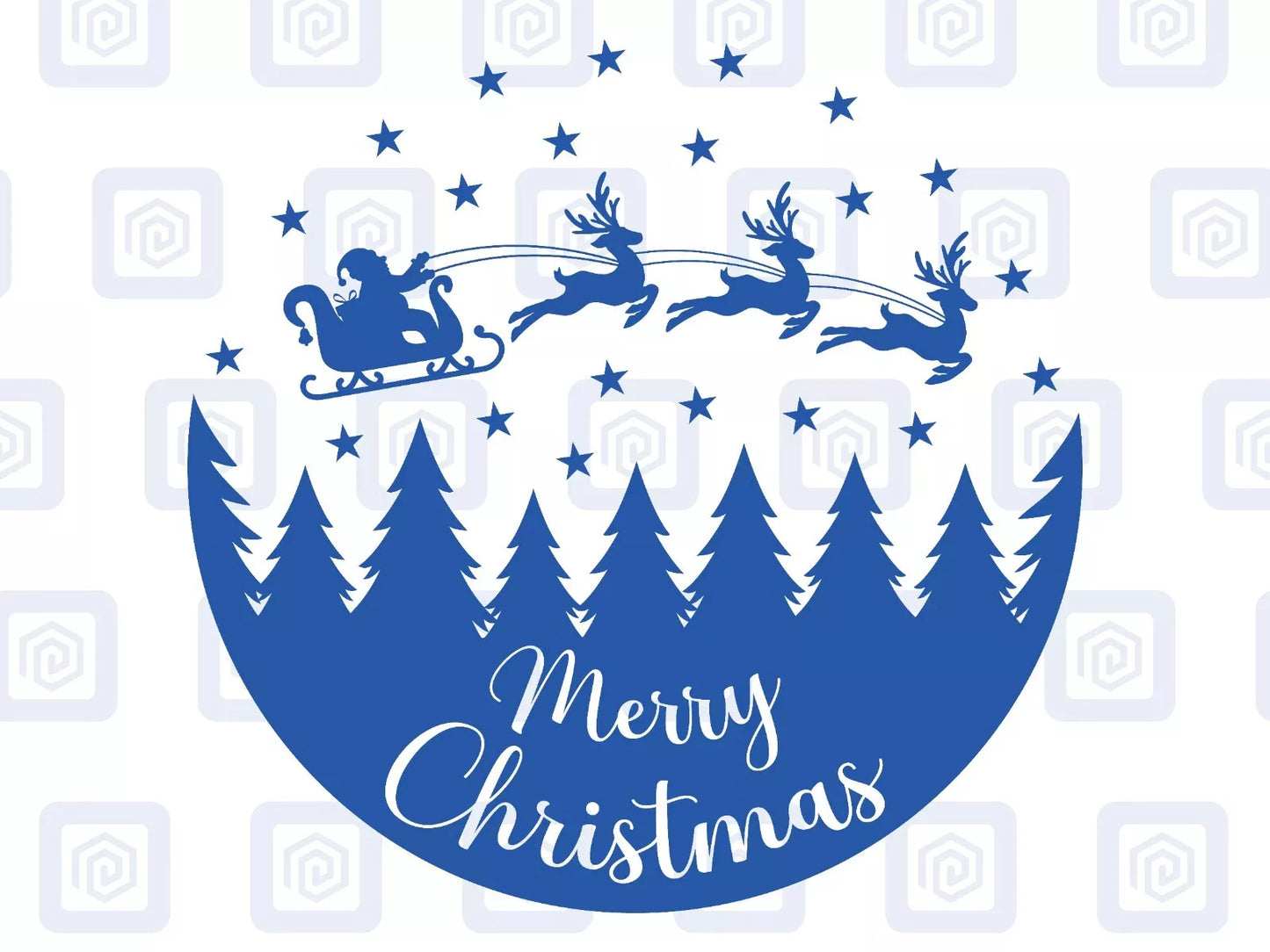 Merry Christmas Round Scenic Sticker Special Wall Art Vinyl Wall Sticker Decal