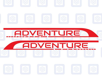 2x Adventure Side Graphics Vinyl Decal For Camper Van Caravan Motorhome Sticker
