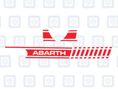 Fiat 500 Abarth Dashboard Decal To Match Side Stripes Customised Colour Sticker