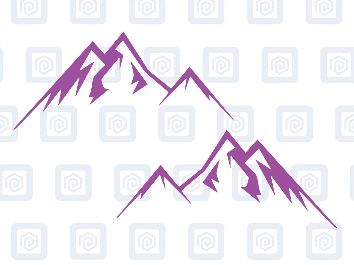 LARGE Mountain Vinyl Decals For Camper Van Caravan Sticker Graphic Pair x2
